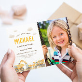 Charming Construction Foto Geburtstag Einladung