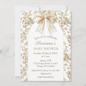 Charming Coquette Chinoiserie Babydusche Einladung (Vorderseite)