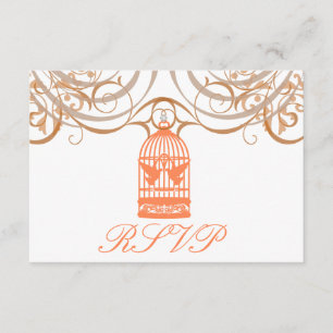 Charming Coral Birdcage UAwg Einladung