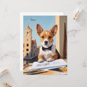 Charming Corgi Architect Dog Lover
