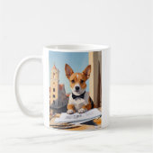 Charming Corgi Architect Dog Lover Kaffeetasse (Links)