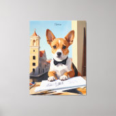 Charming Corgi Architect Dog Lover Leinwanddruck (Vorderseite)
