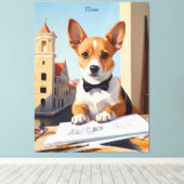 Charming Corgi Architect Dog Lover Leinwanddruck (Insitu (Holzboden))