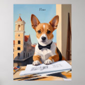 Charming Corgi Architect Dog Lover Poster (Vorne)