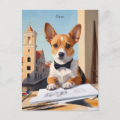 Charming Corgi Architect Dog Lover Postkarte (Vorderseite)