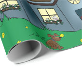 Charming Cottage Style House with Garden Geschenkpapier (Rolleneckpunkt)