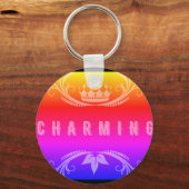 "Charming" Crown Elegance Aluminium Circle Schlüss Schlüsselanhänger (Vorderseite)