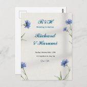 "Charming Custom Wedding Invitation" Postkarte (Vorne/Hinten)