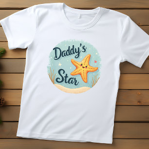 Charming "Daddy's Star" Starfish Kleinkind T-shirt