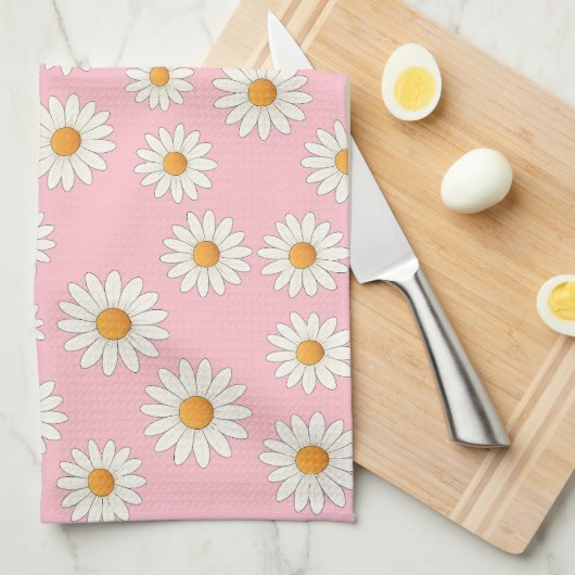 Charming Daisy Floral Kitchtuch Geschirrtuch (Viertel Falte)