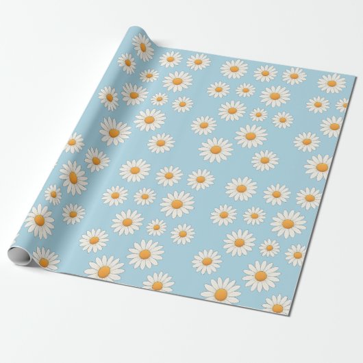 Charming Daisy Pattern - Blumengeschenk Geschenkpapier (Ungerollt)