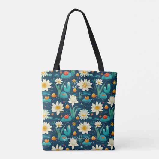 Charming Daisy und Cactus Wellness Tote Tasche (Rückseite)