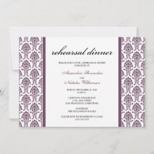Charming Damask Probe Dinner Einladung (Lavendel)