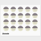Charming Damask Wedding Invitation Siegel (Pflaume Runder Aufkleber (Blatt)