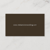 Charming Damask Wedding Web Business Card (blau) Visitenkarte (Rückseite)