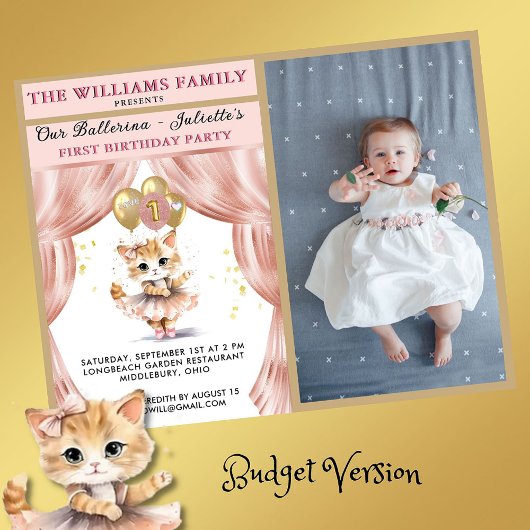 Charming Dancing Kitten Foto Erstgeburtenmädchen Banner