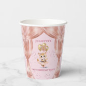 Charming Dancing Kitten Foto Erstgeburtenmädchen Pappbecher (Rückseite)