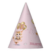 Charming Dancing Kitten Foto Erstgeburtenmädchen Partyhütchen (Links)