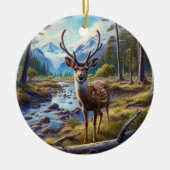 Charming Deer Animal Keepsake Keramik Ornament (Vorne)