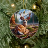 Charming Deer Animal Keepsake Keramik Ornament