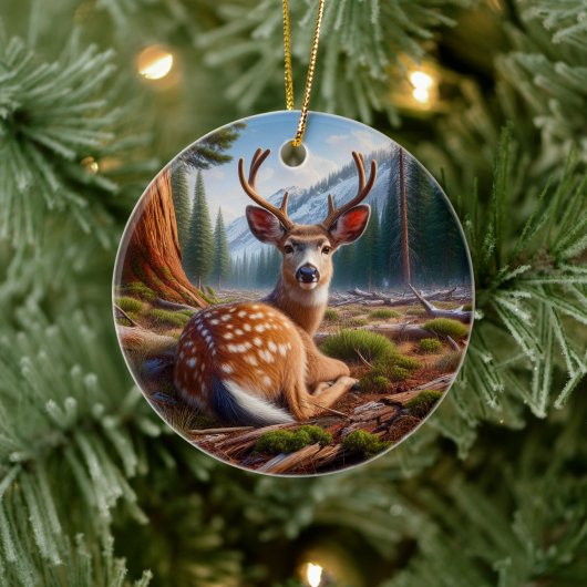 Charming Deer Animal Keepsake Keramik Ornament