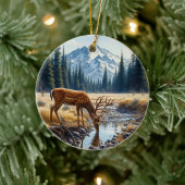 Charming Deer Animal Keepsake Keramik Ornament