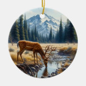 Charming Deer Animal Keepsake Keramik Ornament (Vorne)