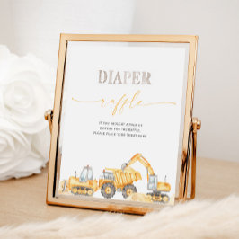 Charming Diaper Raffle Sign Poster