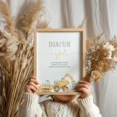 Charming Diaper Raffle Sign Poster