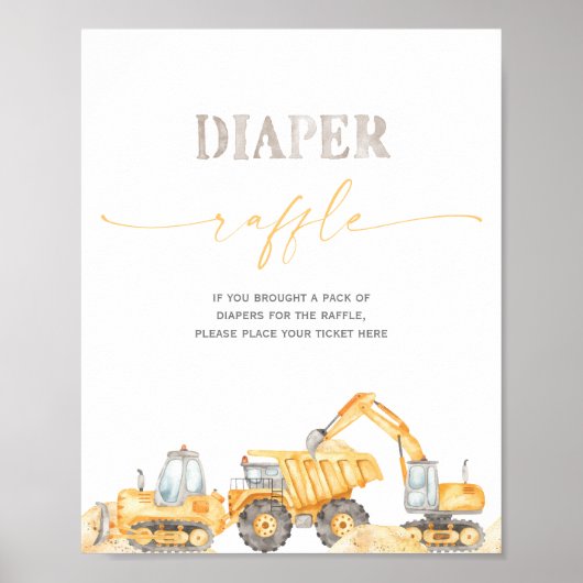 Charming Diaper Raffle Sign Poster (Vorne)