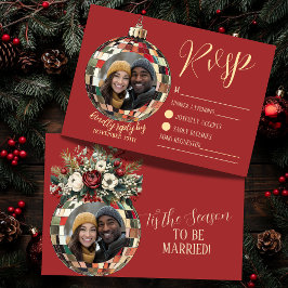 Charming Diese Jahreszeit ist Verheiratet mit Foto RSVP Karte