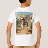 Charming Dog Print T - Shirt für Kinder - Spaß, Sp (Rückseite)