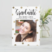 Charming Dots Imitats Abschluss Ankündigung (Stehend Vorderseite)