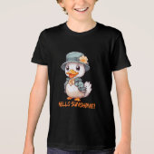 Charming Duck with Flower Hat Tri-Blend Shirt (Vorderseite)