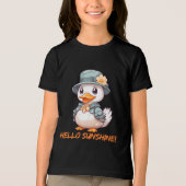 Charming Duck with Flower Hat Tri-Blend Shirt (Vorderseite)