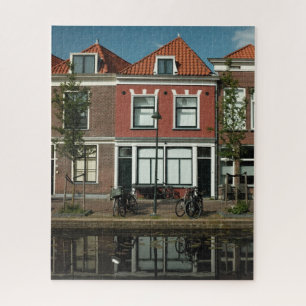 Charming Dutch Canal House Delft Niederlande Puzzle