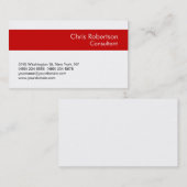 Charming Einfache White Strip Visitenkarte (Vorne/Hinten)