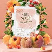 Charming Einzigartiger Fuzz Peach Abschluss Einlad Einladung