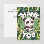 Charming Elegant Panda Dankeskarte (Vorne/Hinten)