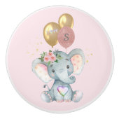 Charming Elephant Initial Heart Liebe Drawer Keramikknauf (Vorderseite)
