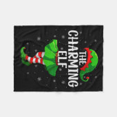 Charming Elf Christmas Girls Women Elf Squad Xmas  Fleecedecke (Vorderseite (Horizontal))