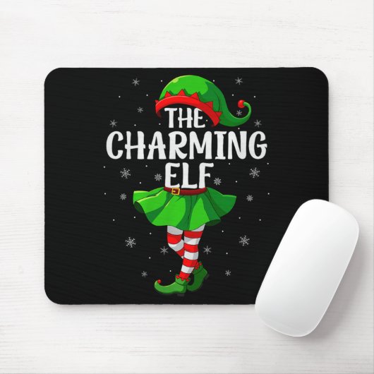 Charming Elf Christmas Girls Women Elf Squad Xmas Mousepad (Mit Mouse)