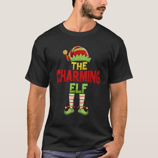Charming ELF Family Matching Group Christmas Pajam T-Shirt (Vorderseite)