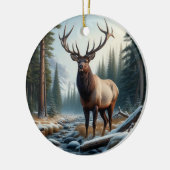 Charming Elk Animal Keepsake Keramik Ornament (Links)