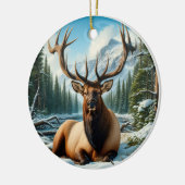Charming Elk Animal Keepsake Keramik Ornament (Links)