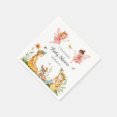 Charming Fairies Woodland Animals Baby Dusche Serviette (Ecke)