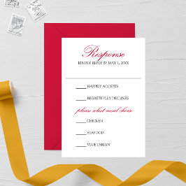 Charming Fall Leaf Monogram Wedding RSVP Karte