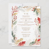 Charming Fall Nature Frame Photo Wedding Einladung (Vorderseite)