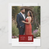 Charming Fall Nature Frame Photo Wedding Einladung (Rückseite)