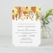 Charming Fall Watercolor Einladungen für Hochzeite (Stehend Vorderseite)